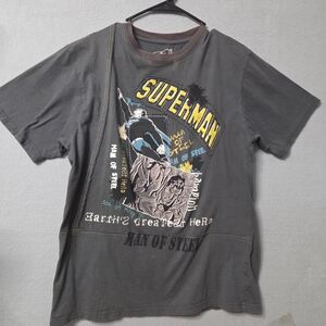 vintage y2k lot 29 superman glitter foil grunge streetwear large sz